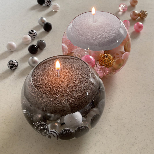 LUEUR BASIC COFFRET | キャンドルスターターキット【丸型の器】&【ピンク系ビーズ】