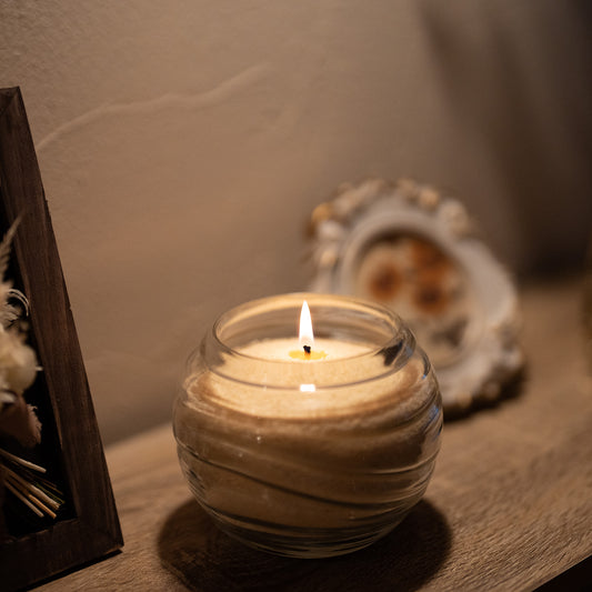 Ecru Beige × 選べるカラー|LUEUR 2色セットキャンドル