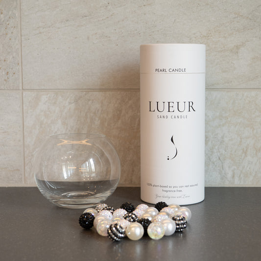 LUEUR BASIC COFFRET | キャンドルスターターキット【丸型の器】&【ブラック系ビーズ】