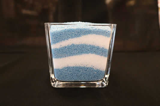 【クリスマス限定】2色セット パールホワイト×ベイビーブルー(150g×2色)+容器(8×8×8cm四角)