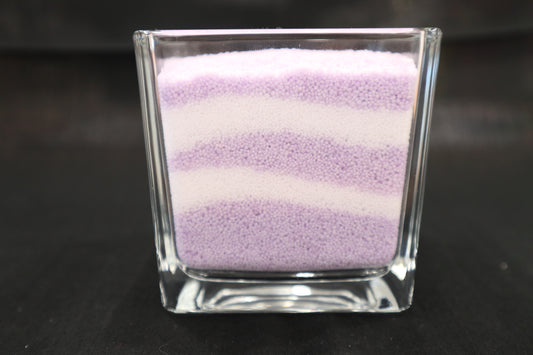 【クリスマス限定】2色セット パールホワイト×ライラック (150g×2色)+容器(8x8x8cm四角)