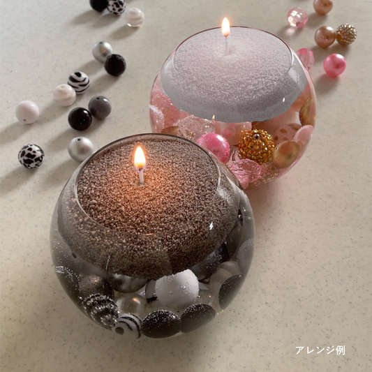 LUEUR BASIC COFFRET | キャンドルスターターキット【四角型の器】＆【ゴールド系ビーズ】