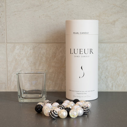 LUEUR BASIC COFFRET | キャンドルスターターキット【四角型の器】＆【ブラック系ビーズ】