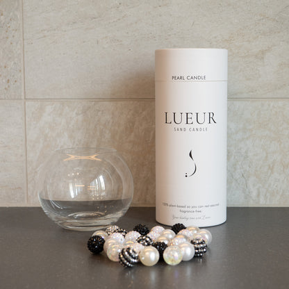LUEUR BASIC COFFRET | キャンドルスターターキット【丸型の器】＆【ブラック系ビーズ】
